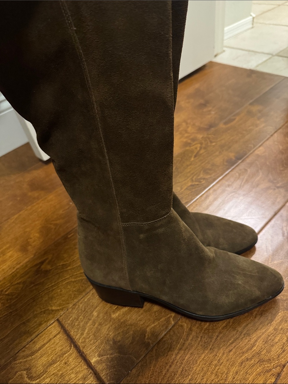 Bandolino Women's Tall Suede Knee-High Boots in brown
